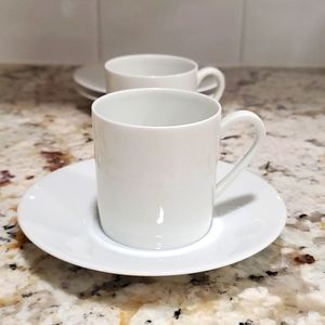 Vignaud Limoges vintage French Porcelain espresso cups & saucers